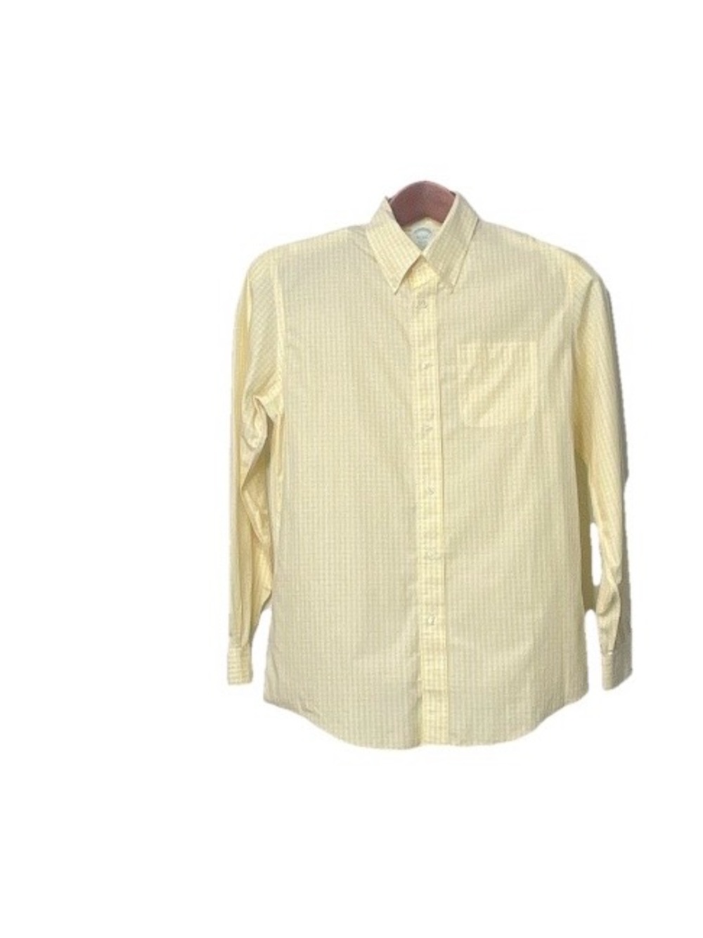 Brooks Brothers Milano Men's Long-Sleeve Button-Up Shirt in Light Yellow